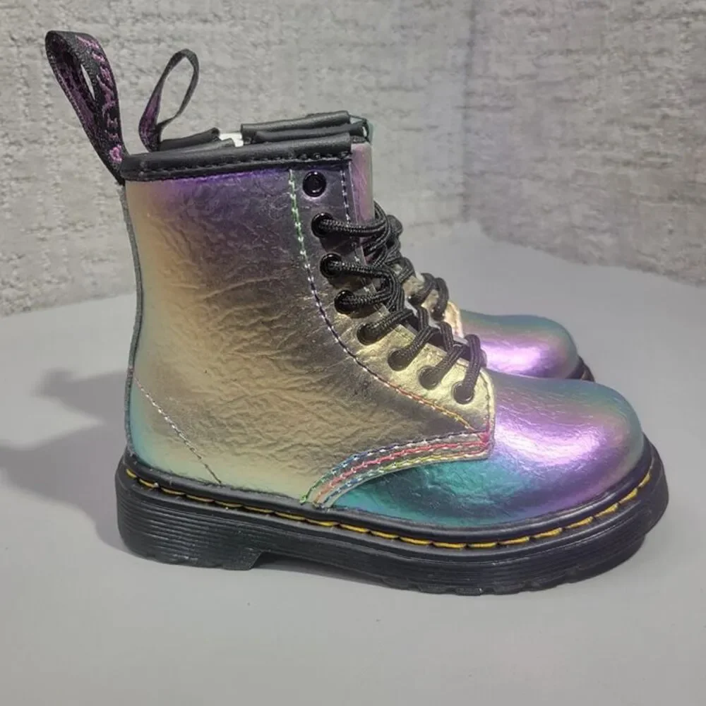 Dr Martens 1460 T Multicolor Leather Combat Boots Toddler Size US 7 EU 23
